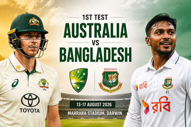 Australia vs Bangladesh 1st Test: Bangladesh Dominate Day One in Darwin