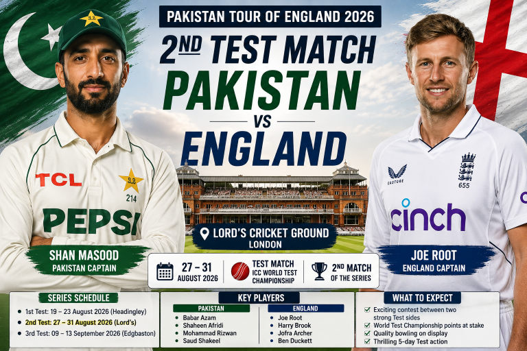 Pakistan vs England 2nd Test
