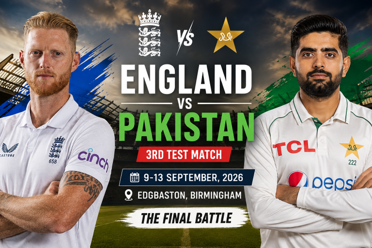 England vs Pakistan 3rd Test Match 2026